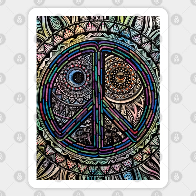 TRIPPY PEACE Sticker by asiancoffeegirl